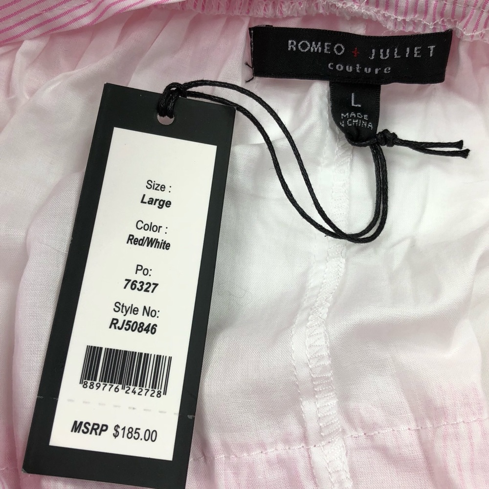 Romeo & Juliet Coutour V-neck stripe tiered dress - Picture 3 of 7
